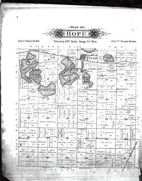 Plat map for Hope township