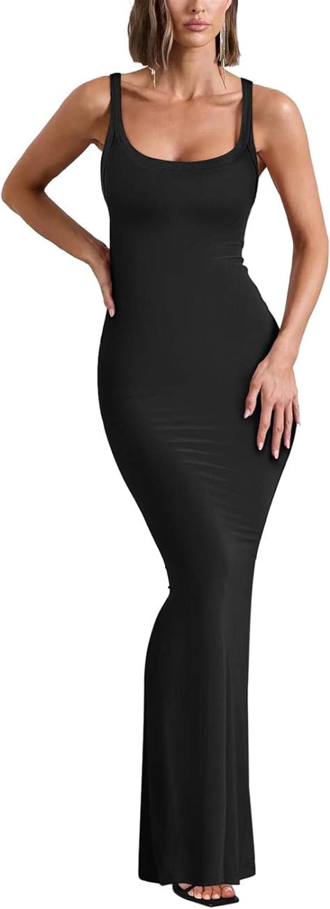 Amazon Reoria Women S Trendy Sexy Lounge Slip Long Tank Dress