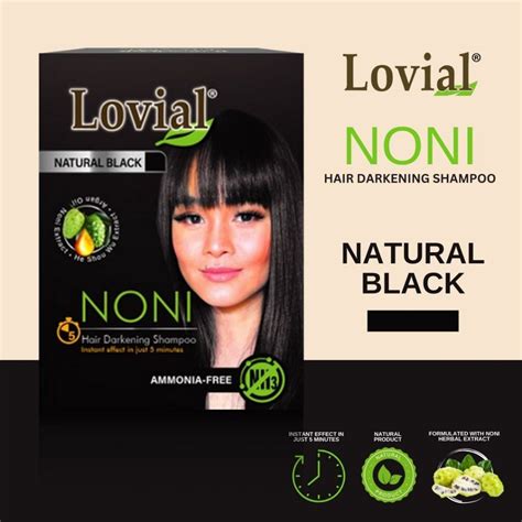 Lovial Noni Hair Darkening Shampoo Pack Shopee Philippines