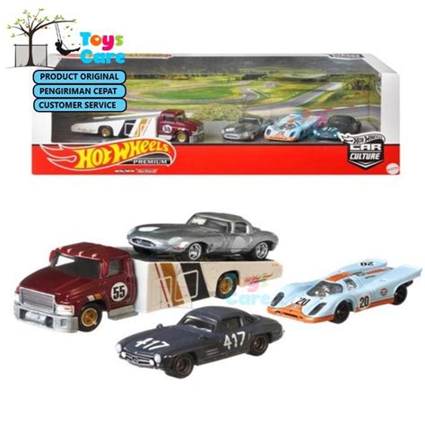 Jual Hot Wheels Premium Box Set Gift Set Porsche 917Kh Gulf Jaguar Lightweight Mercedes Benz 300