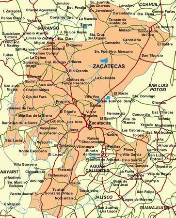 Mapa De Zacatecas Y Sus Municipios