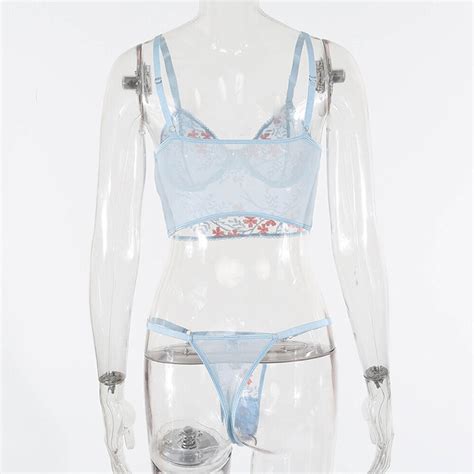 Womens Sexy Lingerie Lace Top Bra Ladies Thong Underwear Set Nightwear Sleepwe о eBay