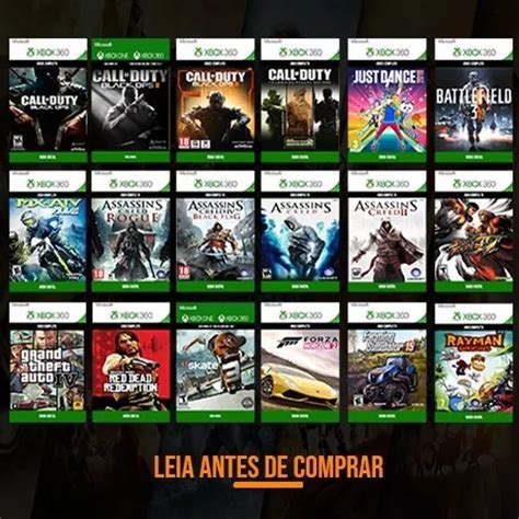 Combo 20 Jogos Mídia Digital P xbox 360 Parcelamento sem juros