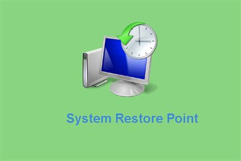 system restore point    create