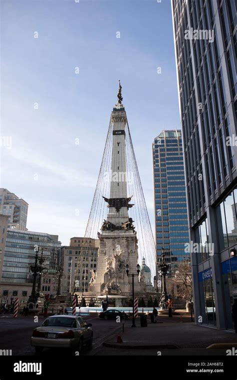 The Soldiers And Sailors Monument At Monument Circle In Indianapolis