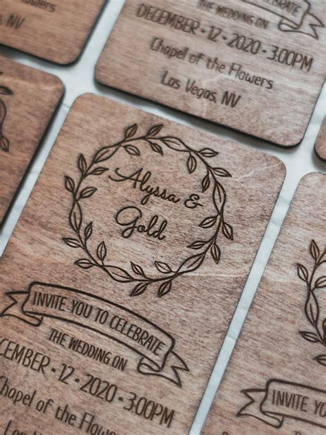 Where To Buy Real Wood Invitations For Rustic Weddings