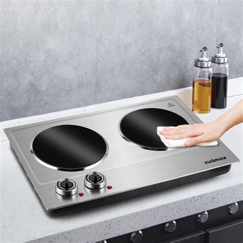 Cusimax Portable Double Burner W Infrared Ceramic Electric Hot Plate Walmart
