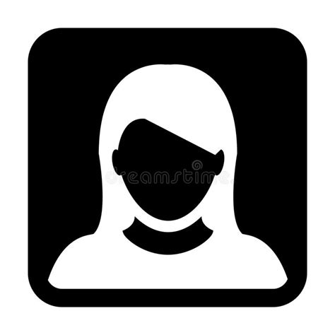 Benutzer Ikonen Vektor Weibliches Person Profile Avatar Symbol Glyph