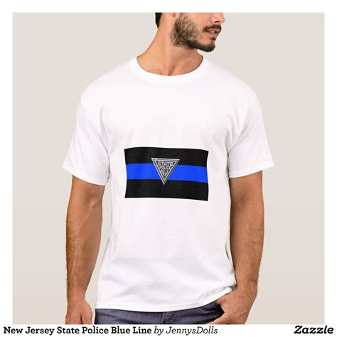 New Jersey State Police Blue Line T-Shirt - Heavyweight Pre-Shrunk ...