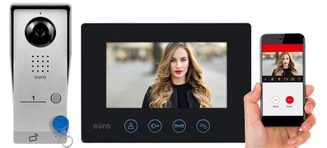 Wideodomofon Videodomofon Eura Omega Vdp A Czarny Monitor Wifi