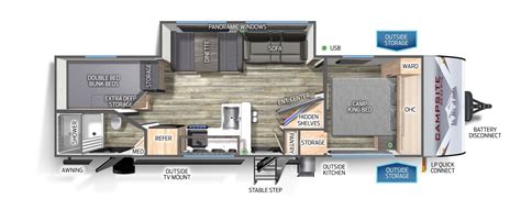 Campsite Reserve 26cj Bunkhouse Floorplan