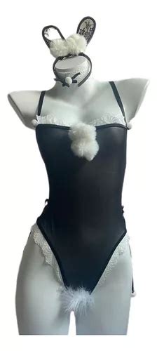 Conjunto De Lingerie Sexy De Coelhinha Para Mulheres Cos Parcelamento Sem Juros
