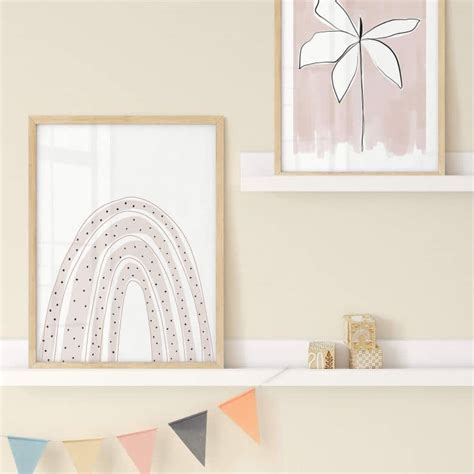 Poster Uplusmestudio Abstracte Regenboog Met Dots Wall Art Nl