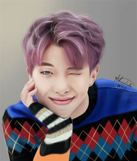 Bts Rm Fanart Instagram Idraw1995 Bts Dibujos