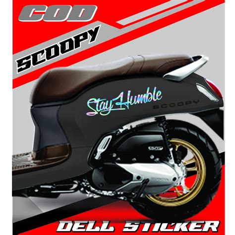 Jual Stiker Scoopy STAY HUMBLE Sticker Scoopy Hologram Stiker Motor