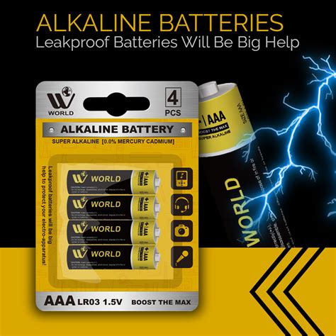 Alkaline Battery Cells - 4 Pcs | WBM World