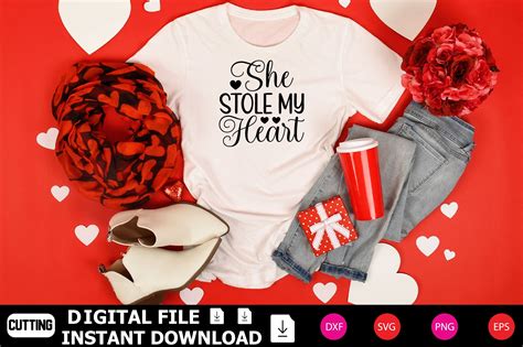 She Stole My Heart Illustration par DesignShop24 · Creative Fabrica