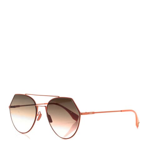 Fendi Metal Geometric Sunglasses Ff 0194 S Orange 1074441 Fashionphile