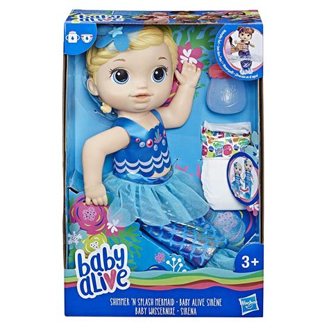 Baby Alive Shimmer N Splash Mermaid Blonde Hair TopToy