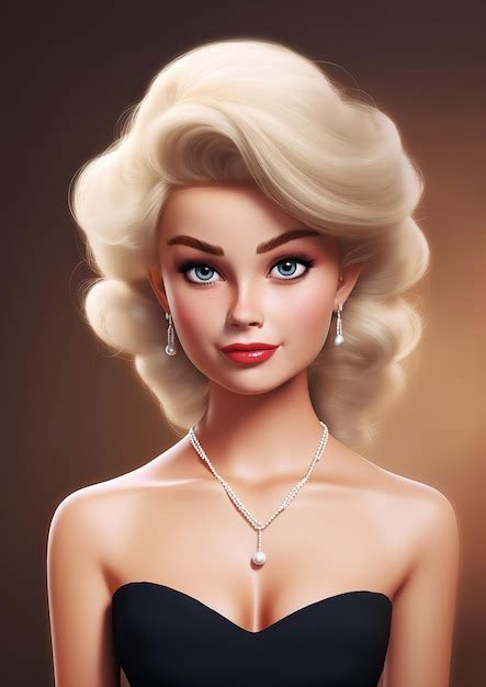 Premium AI Image Vintage Blonde Woman Portrait Art