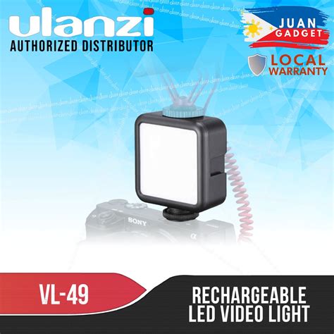 Ulanzi VL 49 VL49 Rechargable LED Video Light On Camera Mini Vlog Light