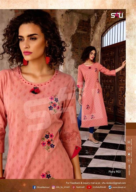 S4U Shivali Flora Vol 9 Printed Fancy Fabric Straight Readymade Kurtis