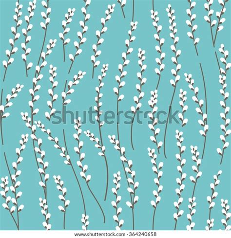 Pussy Willow Seamless Over Royalty Free Licensable Stock Vectors Vector Art Shutterstock