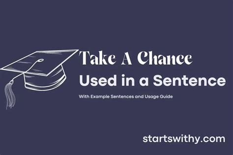 TAKE A CHANCE in a Sentence Examples: 21 Ways to Use Take A Chance