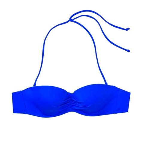 Victoria S Secret Swim Victorias Secret Sapphire Blue Malta Bandeau Convertible Bikini Swim