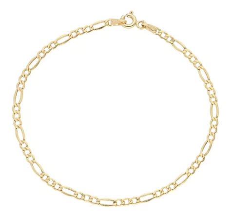 Pulsera Pulso Esclava Oro K Kilates Figaro Mm Cm Env O Gratis