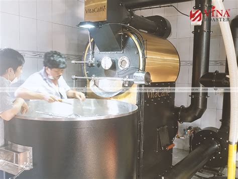 Lắp đặt bàn giao máy rang công suất 30kg hot air hồi khí