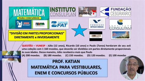 Concursos P Blicos Divis O Em Partes Diretamente E Inversamente