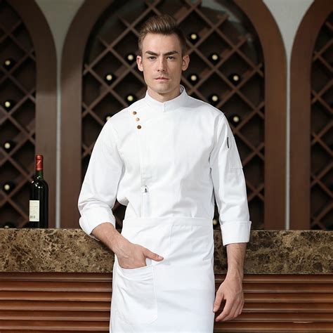 Jinrui Professional Customized Clothing Hotel Chef Long Back Kitchen Work Clothes Men Long