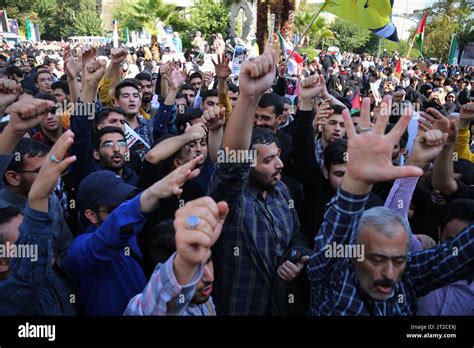 Teheran Iran Oktober Iranische Demonstranten Sangen Slogans