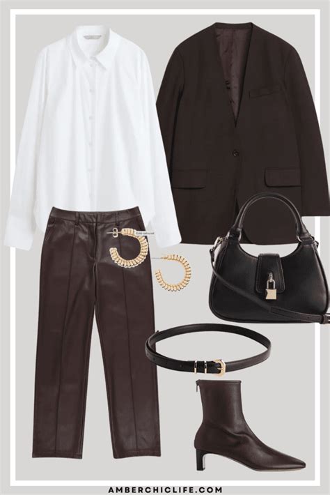 Best Brown Leather Pants Outfit Ideas For 2024