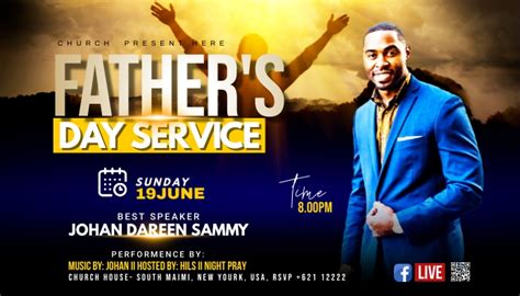Fathers Day Church Service Template Postermywall
