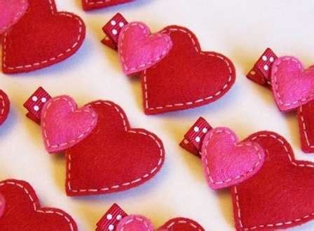 Как сделать простое сердце из фетра. Идеи. Фото