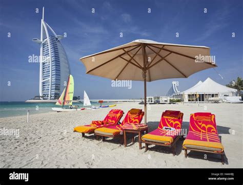 United Arab Emirates Dubai Burj Al Arab Beach Stock Photo Alamy