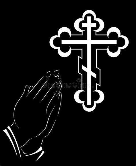 Praying Hands Clip Art With Cross