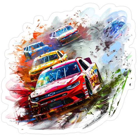 Nascar Race Day: Speed And Thrill Sticker