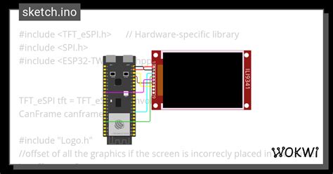 TFT ESPI ESP32 S3 Test Wokwi ESP32 STM32 Arduino Simulator