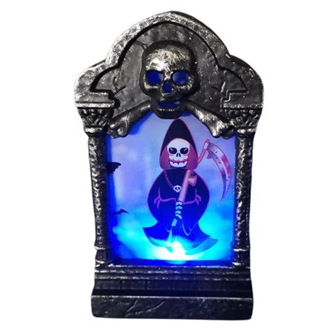 Halloween Led Graveyard Tombstones Halloween Headstone Light Skull