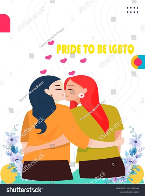 Girl Kissing Each Other Lesbian Women Stock Illustration 2213873803 Shutterstock