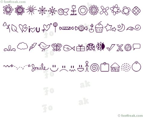 Font Freak Djb Doodled Bits By Darcy Baldwin