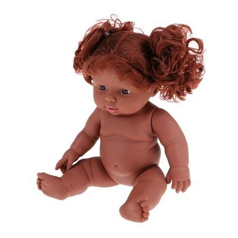 Maxbell 30cm Vinyl Lifelike Baby Doll African American Doll Nude Baby Doll Model Aladdin