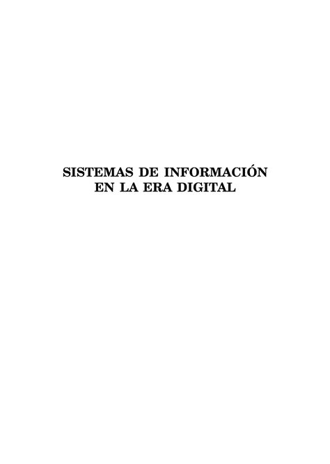 Sistemas de informacion en la era digital-Modulo I - SISTEMAS DE