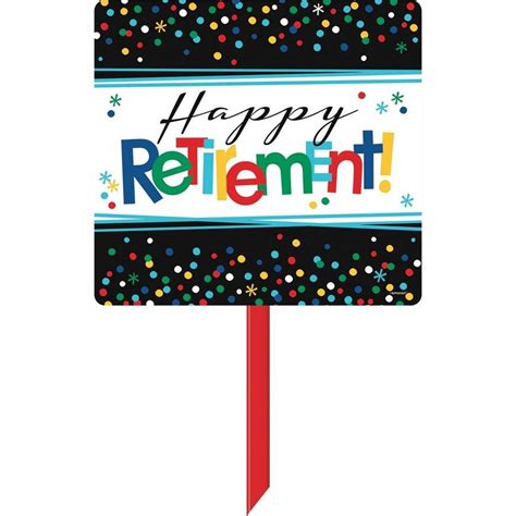 Happy Retirement Celebration Yard Sign 15in X 14in Party City