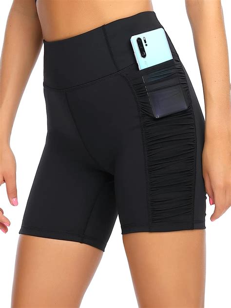 Buy Relleciga Womens High Waist Biker Shorts Tummy Control Yoga Shorts