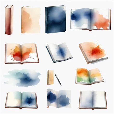 handbook vector set white background isolated  high quality image