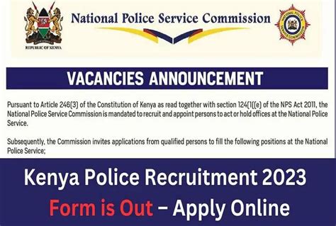 Kenya Police Recruitment Application Portal Afaho Net